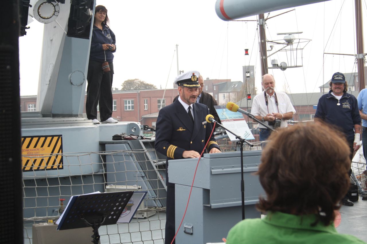 Ansprache von Fregattenkapitän Michael Gemein (Letzter Kommandant der Mölders)